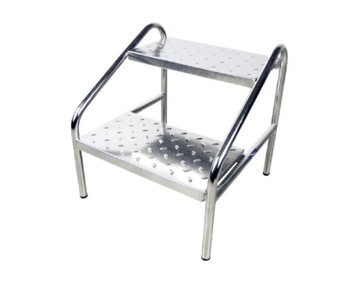 ESCABEAU INOX À 2 MARCHES Escabeau PHLÉBOLOGIE INOX à 2 Marches – Image 1