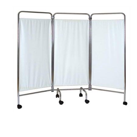 Paravent 3 Panneaux Inox - Hauteur Fixe - Tissu Lavable