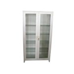 Vitrine à instruments Métal Epoxy 2 portes - Etagère Verre