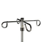 Potence À Sérum Inox Socle Pvc - 2 Crochet – Image 3